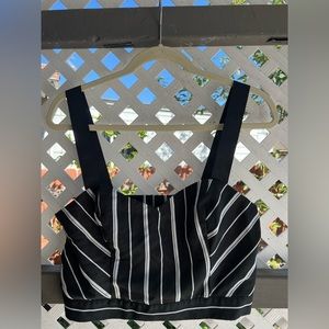 Striped Black and White crop top